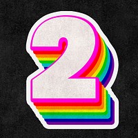 2 font psd 3d rainbow typography lgbt pattern