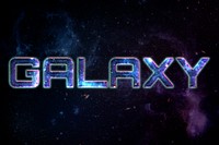 GALAXY word typography text on galaxy background