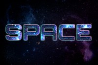 SPACE word typography text on galaxy background