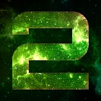 Psd number 2 galaxy effect green font