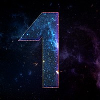 PSd number 1 galaxy effect blue font