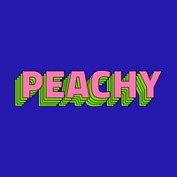 Peachy text retro layered typography