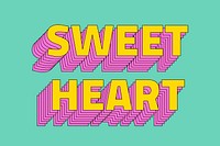 Sweetheart layered text psd typography