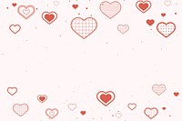 Abstract red hearts border copy space