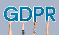 Blue letters forming the word GDPR