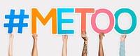 Colorful letters forming the word #metoo
