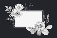 Blank frame psd on summer floral pattern