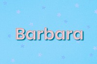 Barbara female name typography text