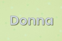 Polka dot Donna name typography
