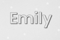 Emily female name lettering typography