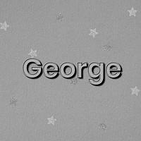 George name polka dot lettering font typography