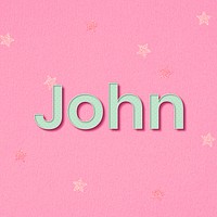 John polka dot typography word