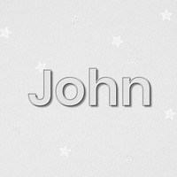 John male name lettering typography