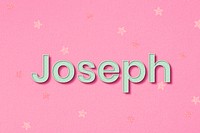 Joseph polka dot typography word