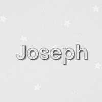 Joseph male name lettering typography