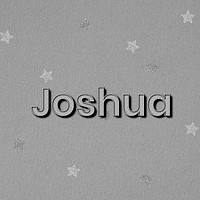 Joshua name polka dot lettering font typography