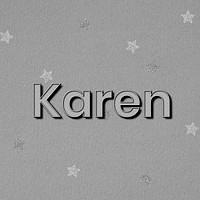 Karen name polka dot lettering font typography