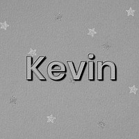 Kevin name polka dot lettering font typography