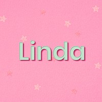 Linda polka dot typography word