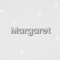 Margaret female name lettering typography
