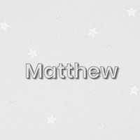 Matthew male name lettering typography