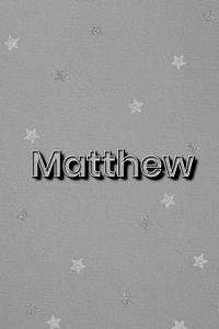Matthew name polka dot lettering font typography