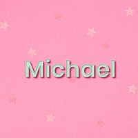 Michael polka dot typography word
