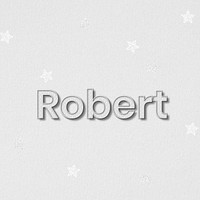 Robert male name lettering typography