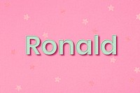 Ronald polka dot typography word