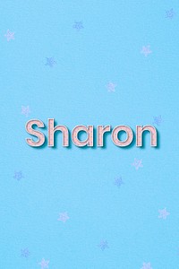 Sharon female name typography text
