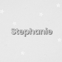 Stephanie female name lettering typography