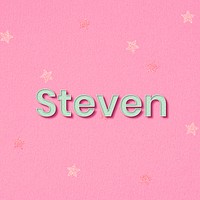 Steven polka dot typography word