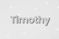 Timothy male name lettering typography