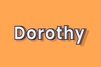 Polka dot Dorothy name text retro typography