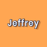 Jeffrey male name typography text