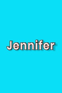 Polka dot Jennifer name lettering retro typography