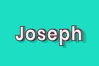 Polka dot Joseph name text retro typography