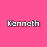 Kenneth male name typography text