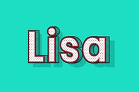 Lisa female name typography lettering