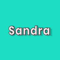 Female name Sandra typography lettering