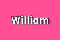 William male name typography lettering