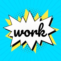 Work text comic typeface clipart spiky bubble