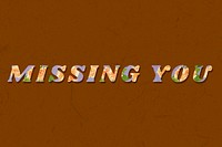 Missing you message rose floral style