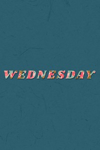 Wednesday floral pattern font typography