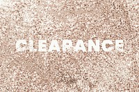 Clearance glittery texture word typography