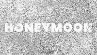 Honeymoon glittery word typography