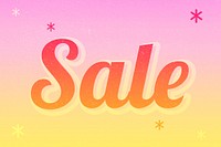Sale word vintage font colorful typography