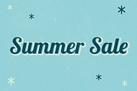 Summer sale text dreamy vintage star typography