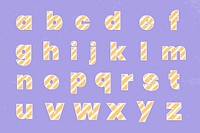 Abc alphabet psd set typography