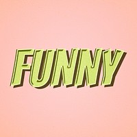 Funny comic retro style typography illustration